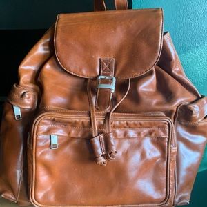 Leather backpack